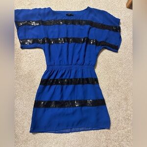 Jessica Simpson Blue and Black Dress